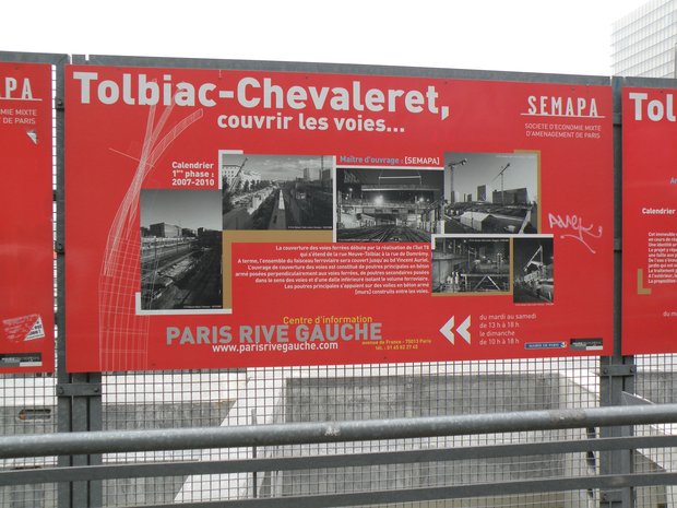  Tolbiac-Chevaleret, couvrir les voies